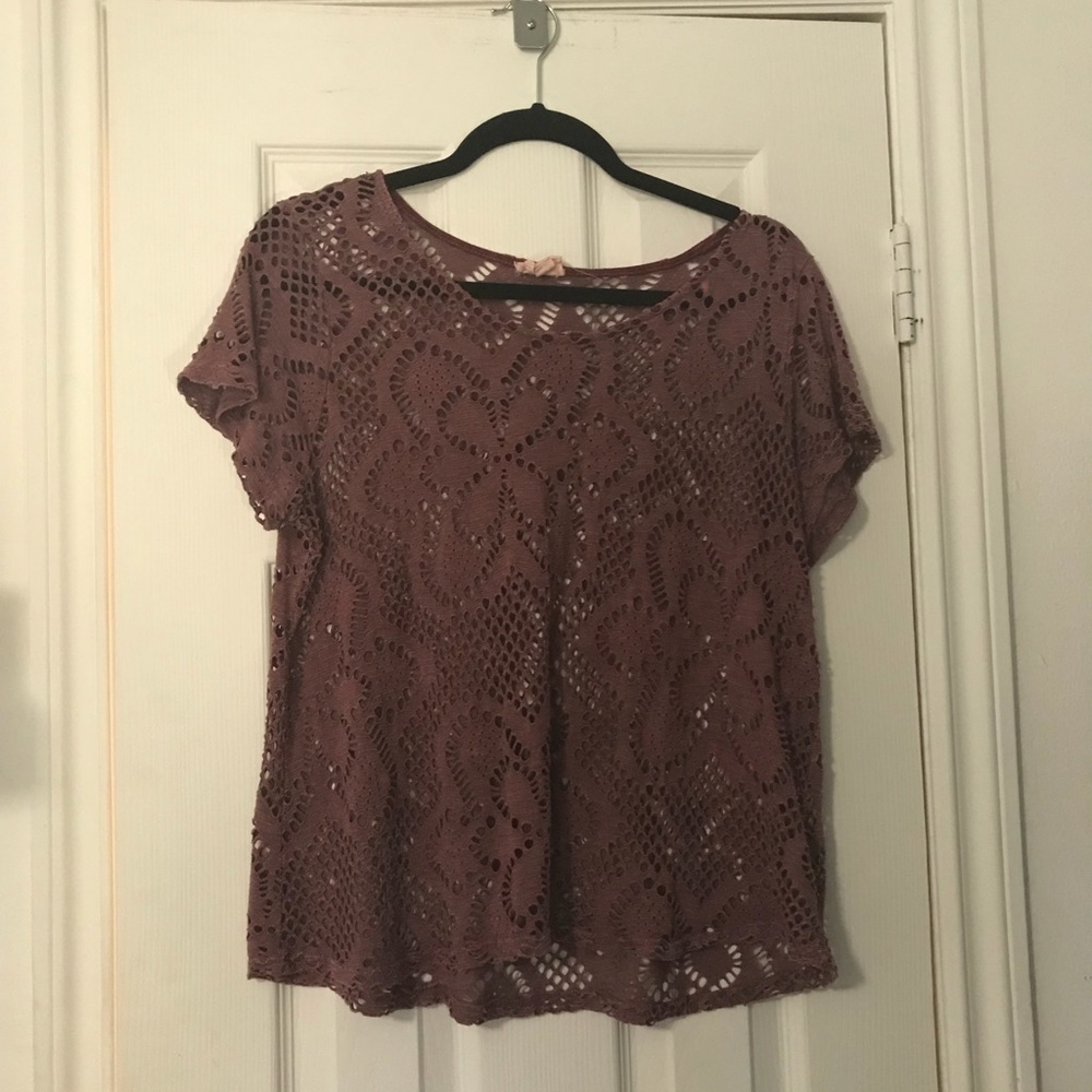 Floral cut out tee